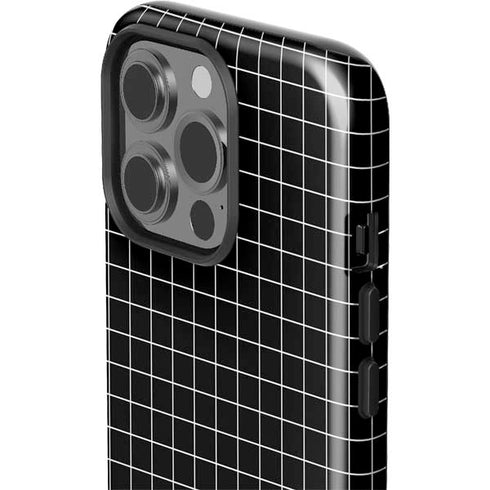 Black Grid iPhone 15 Pro Impact Case